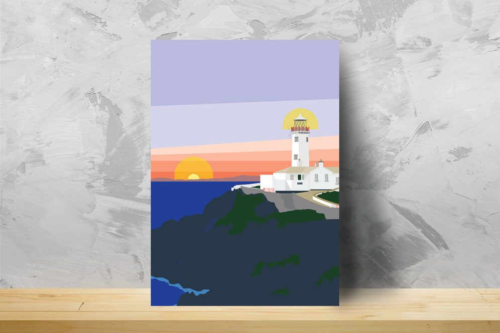Pawpear Fánada/Fanad Lighthouse A3 Print / framed white