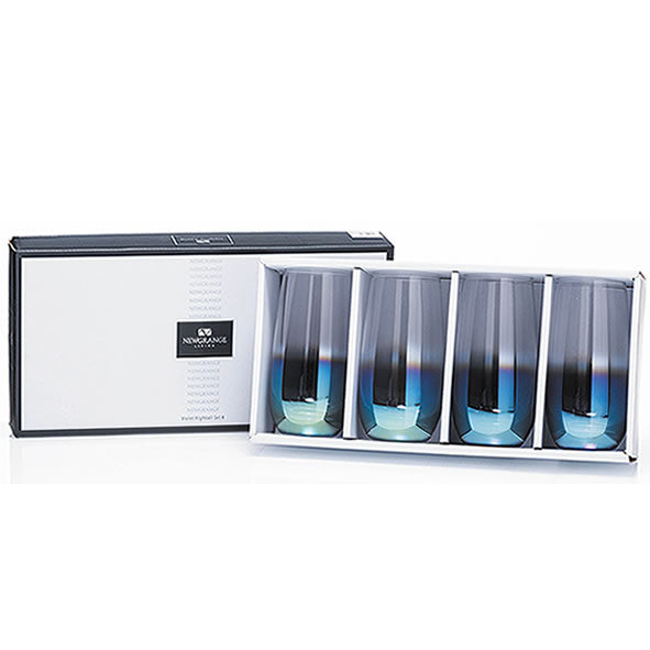 Newgrange Living Ultra Violet Lustre  Hi-Ball Set of 4 Glasses