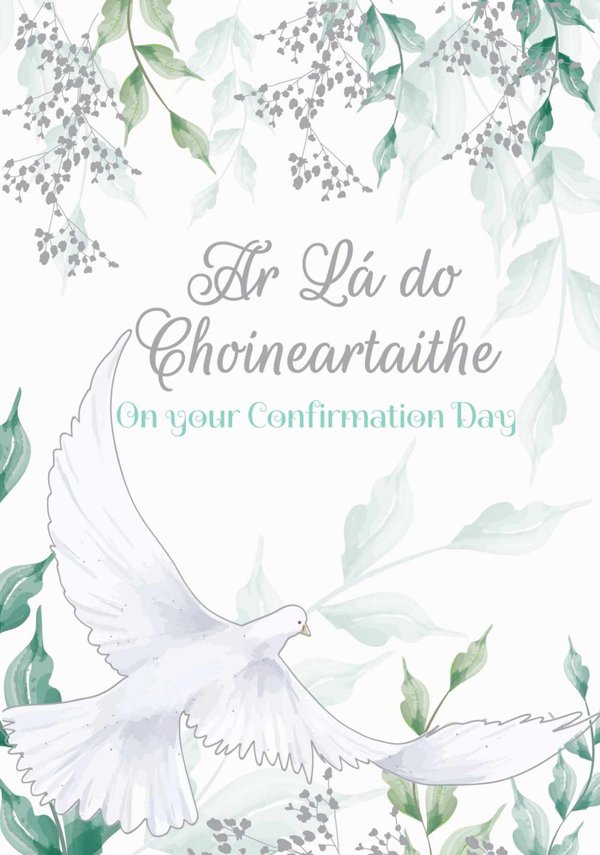 The Glen Gallery Ar Lá Do Choineartaithe On Your Confirmation Day Card –  Siopa An Carn, image size:842x1200
