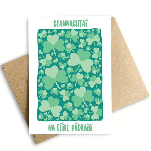 Prints Of Ireland St Patrick's Day Shamrocks Card