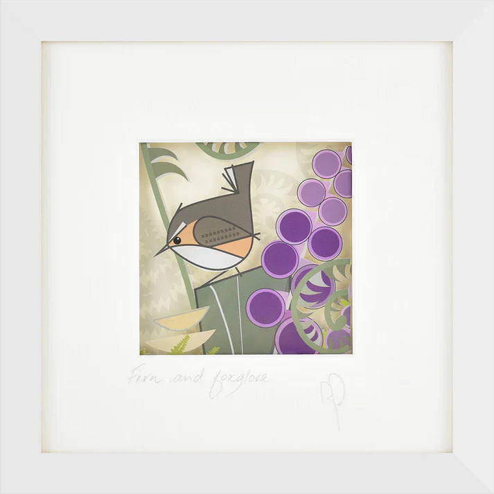 Black Hen Designs Fern & Foxglove Square