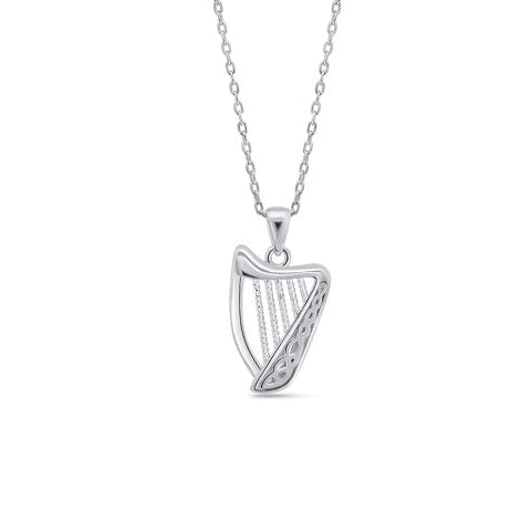 Kilkenny Silver - Harp necklace Silver