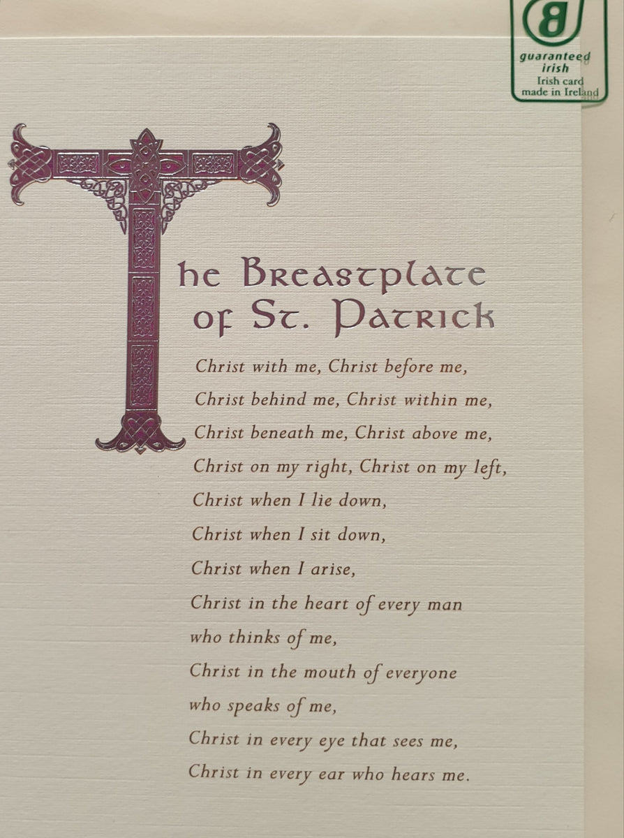 The Glen Gallery St Patrick's Breast Plate Card – Siopa An Carn, image size:894x1200