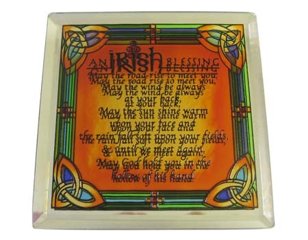 Clara Crafts Mirror Coaster Irish Blessing