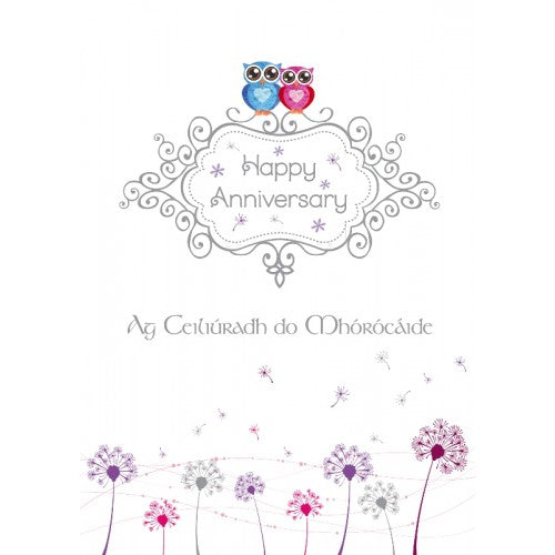 The Glen Gallery Owls Happy Anniversary Card