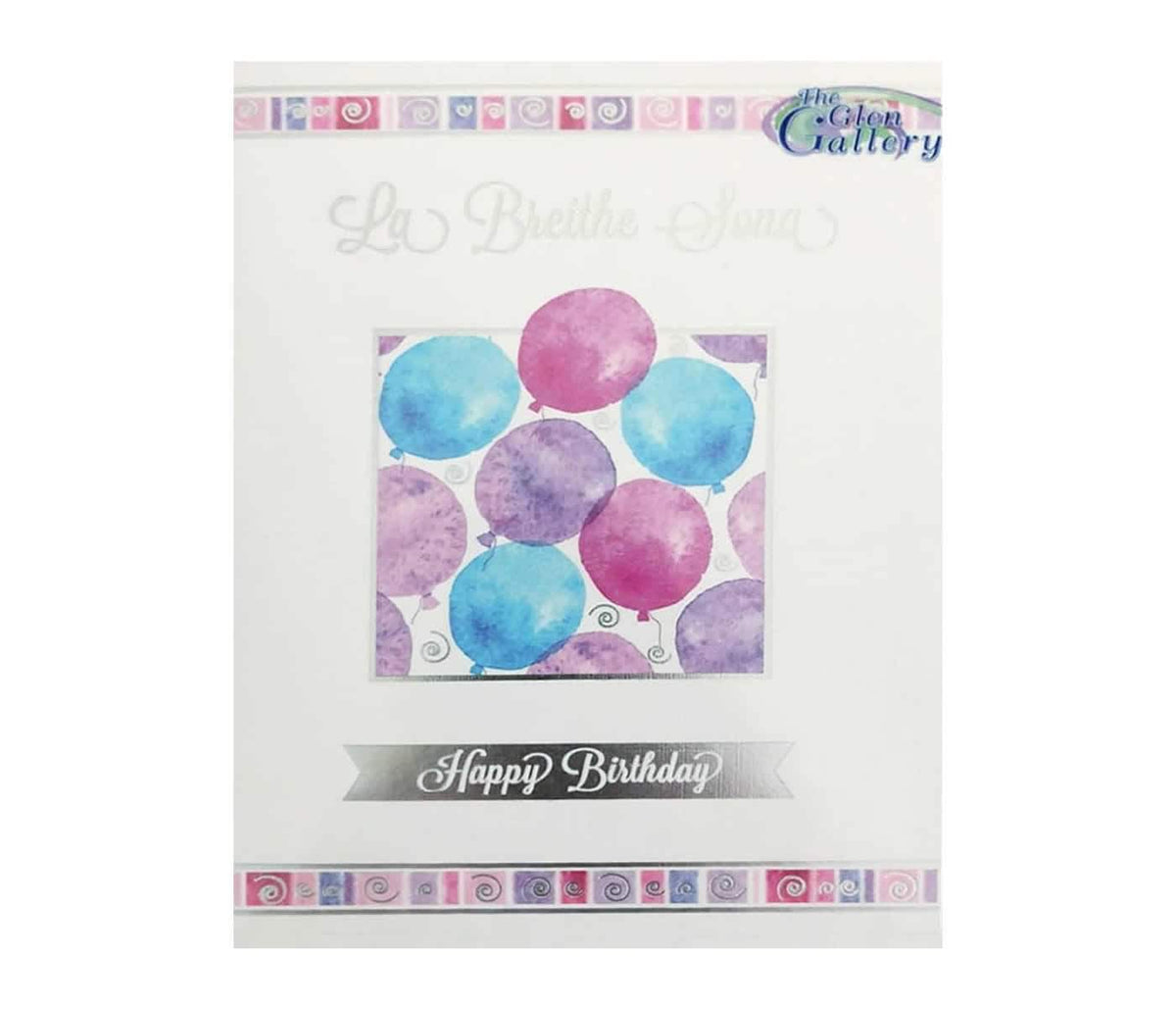 The Glen Gallery Balloons Happy Birthday Card – Siopa An Carn, image size:1200x1029