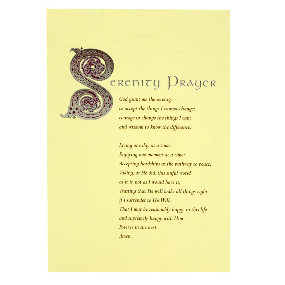 The Glen Gallery Serenity Prayer Card