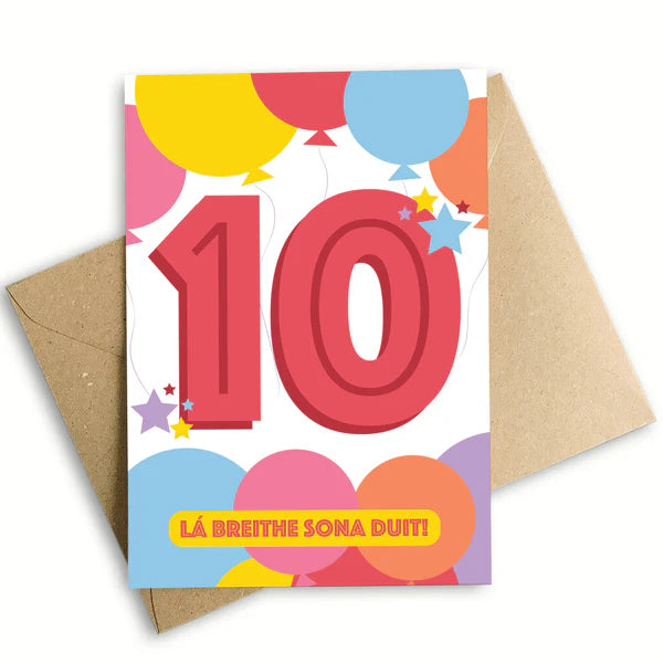 Prints Of Ireland 10th Birthday Card