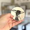 Figment Ceramics. Dog sgraffito trinket dish