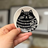 Figment Ceramics. Cat sgraffito trinket dish
