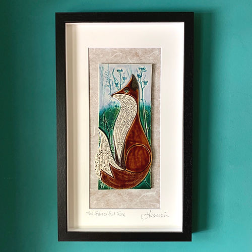 Figment Ceramics 'The Fanciful Fox' Tile Frame