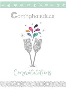 The Glen Gallery Celtic Champagne Congratulations/Comhghairdeas Card