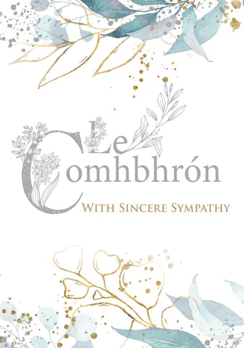 The Glen Gallery Le Comhbhrón with sincere sympathy