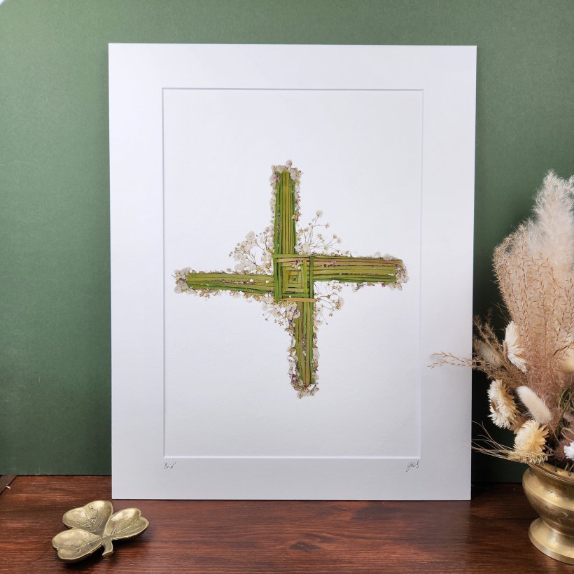 'Bríd' Saint Brigid's Cross Art Print