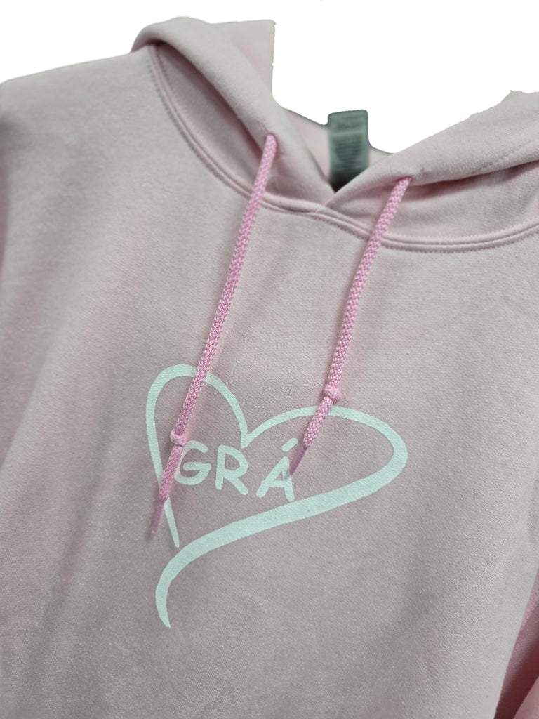 An Spailpín Fánach Grá/Love Baby Pink Hoodie (M)