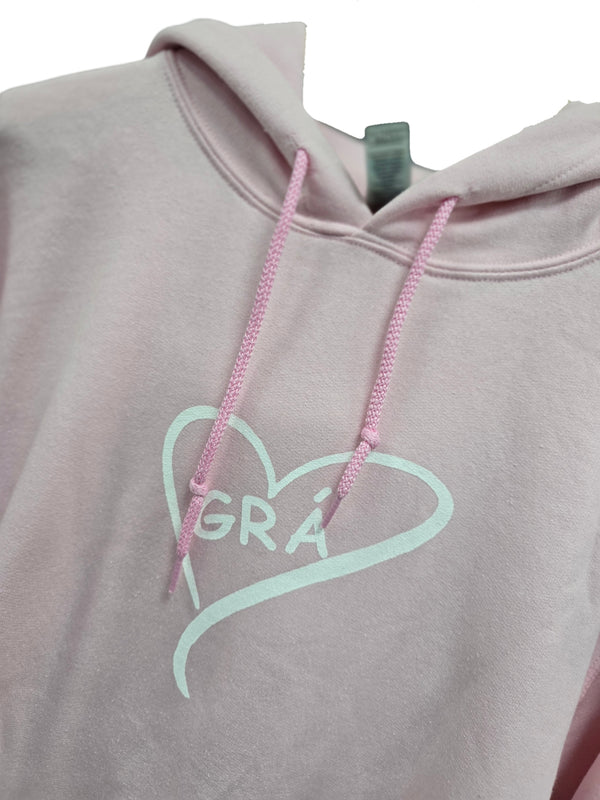 An Spailpín Fánach Grá/Love Baby Pink Hoodie (M)