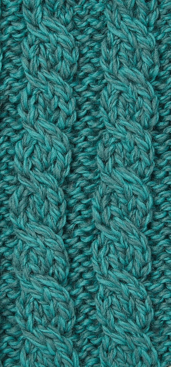 Aran Woollen Mills. Achill Island Ladies Aran Cardigan. Teal