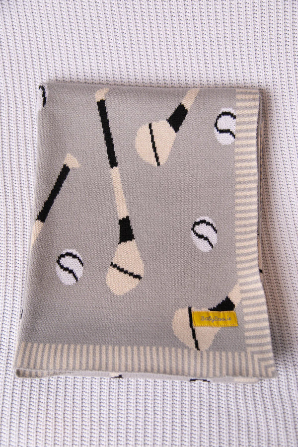 BabyBoo. Grey organic cotton GAA mad BlankieBoo