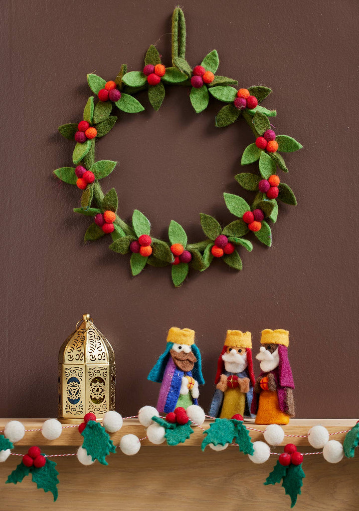 Felt Berry Wreath Large