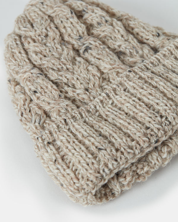 Aran Woollen Mills Oat Cable Knit Hat