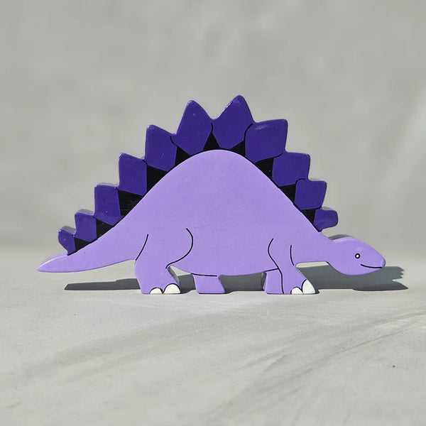 Alphabet Jigsaws Handcrafted Wooden Magnetic Stegosaurus Play Figure
