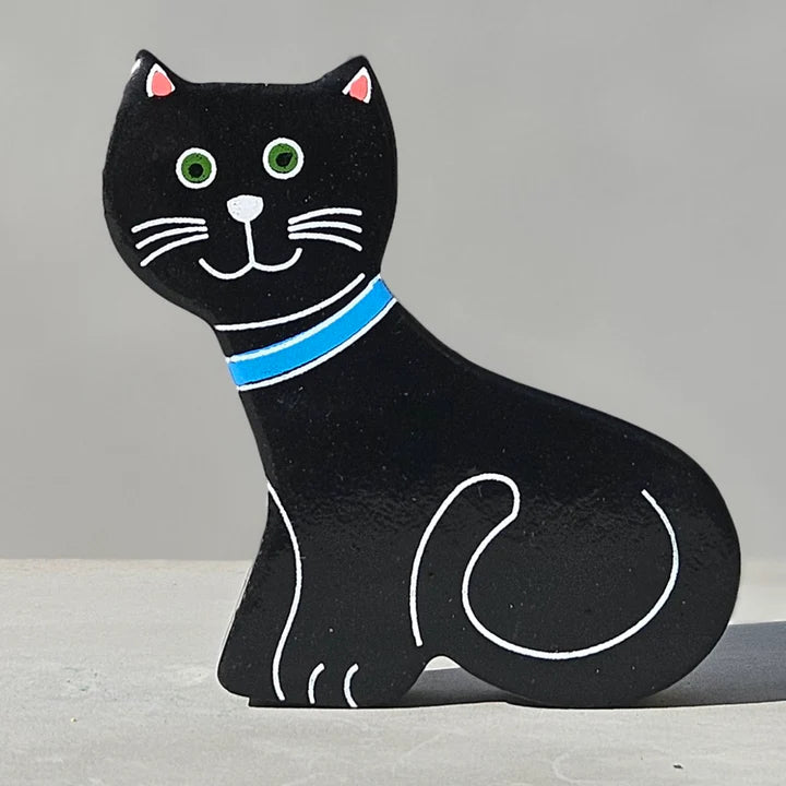 Alphabet Jigsaws Handcrafted Wooden Magnetic Cat Play Figure
