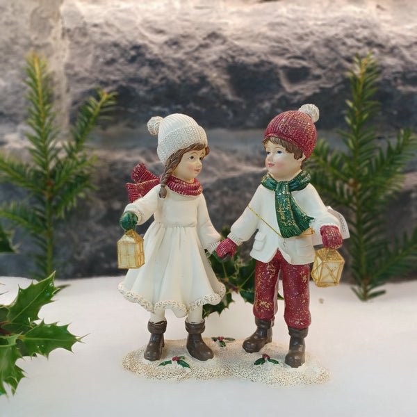 Christmas Decorations - traditional kids with lanterns