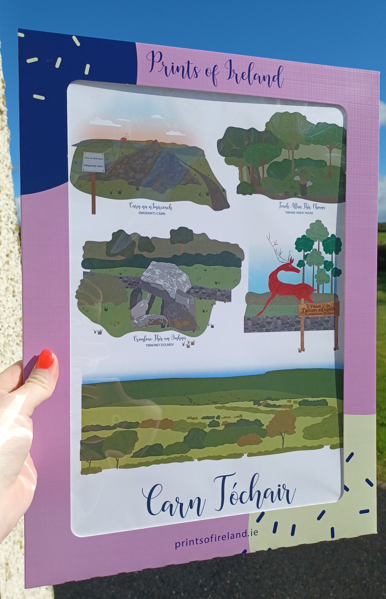 Carn Tóchair Landmarks. A3 Print – Siopa An Carn