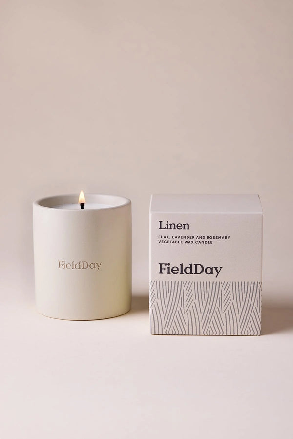 Field Day Classic Linen Stoneware Candle