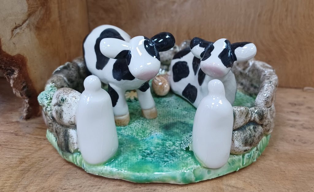 Mount Ida Pottery Gallery. Cow scene