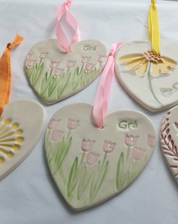Maple Tree Pottery- Grá Hearts