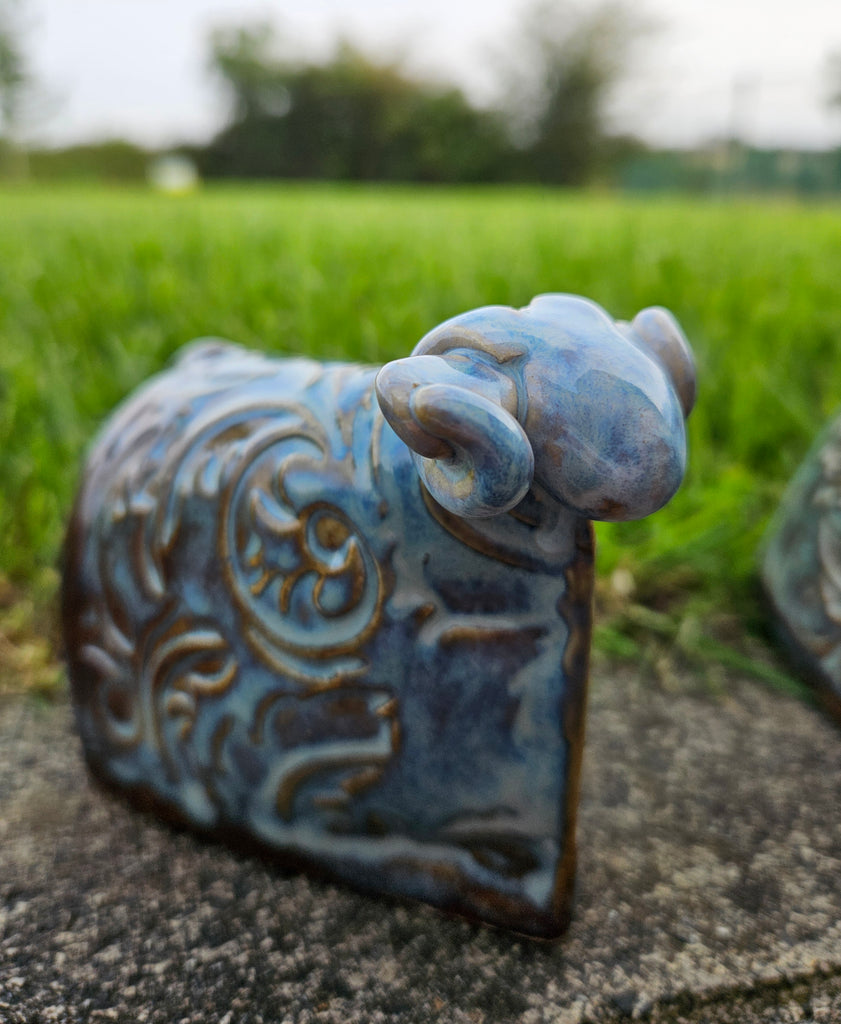 Mount Ida Pottery Gallery. Sheep abstract Sculptures
