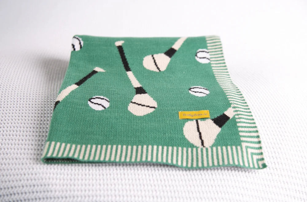 BabyBoo. Green organic cotton GAA mad BlankieBoo