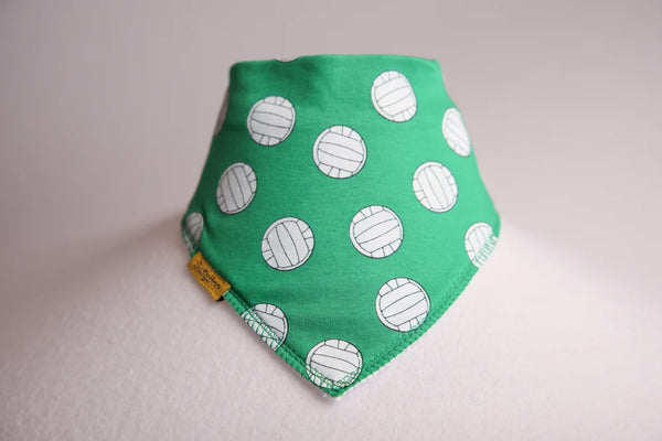 BabyBoo. Green football organic cotton DribbleBoo bandana bib