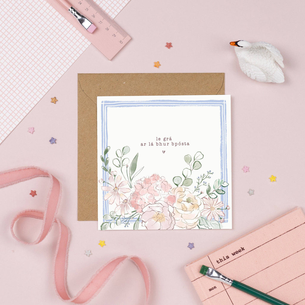 Le grá ar lá bhur bpósta ( Irish wedding wishes )