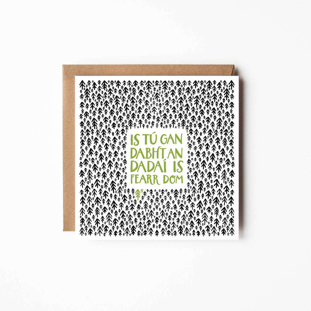 Father's Day card | Irish language | The best dad for me