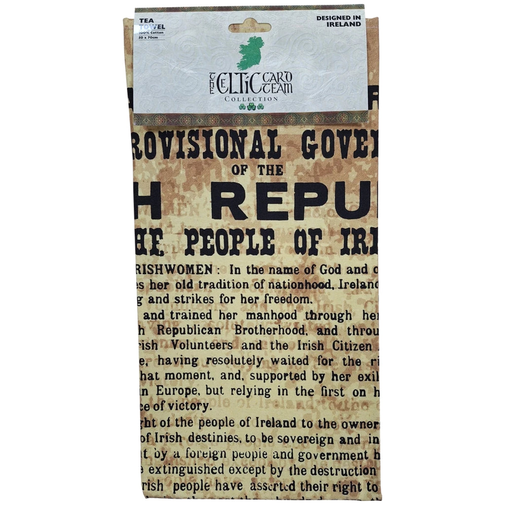 100% Cotton Tea Towel Irish Proclamation