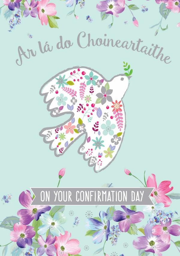 The Glen Gallery Ar Lá Do Choineartaithe On Your Confirmation Day Card floral