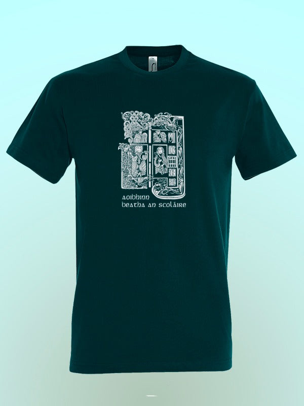 An Spailpín Fánach Aoibhinn Beatha an Scoláire / The life of a scholar is sweet Irish T-Shirt Navy