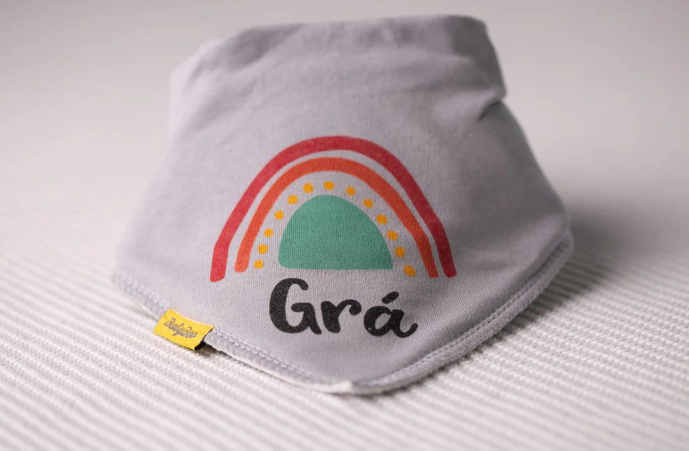 BabyBoo. Grá organic cotton DribbleBoo bandana bib