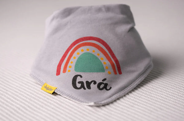 BabyBoo. Grá organic cotton DribbleBoo bandana bib
