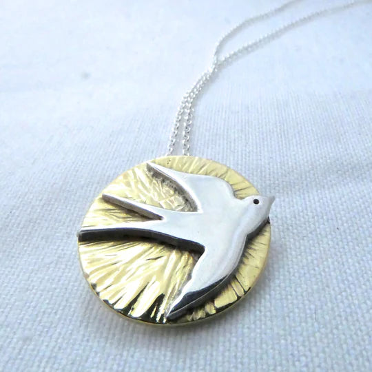 Banshee Silver Swallow Pendant