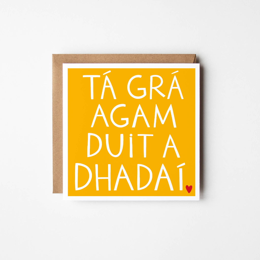 Father's Day card | Irish language | I Love you daddy 