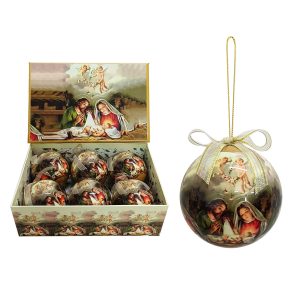 Christmas Decorations. Nativity Baubles