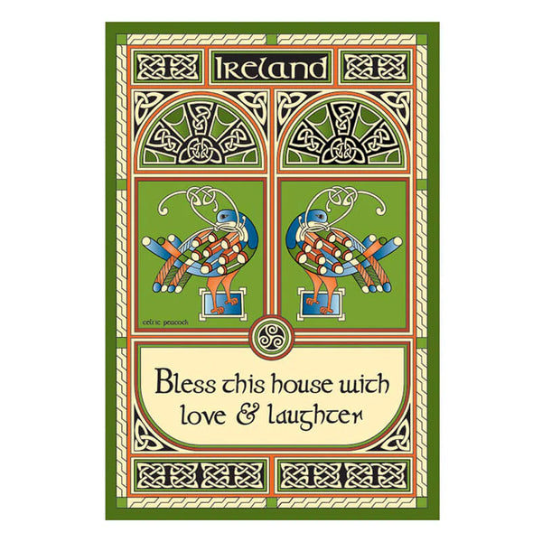 Islandcraft Celtic Peacock Irish Tea Towel