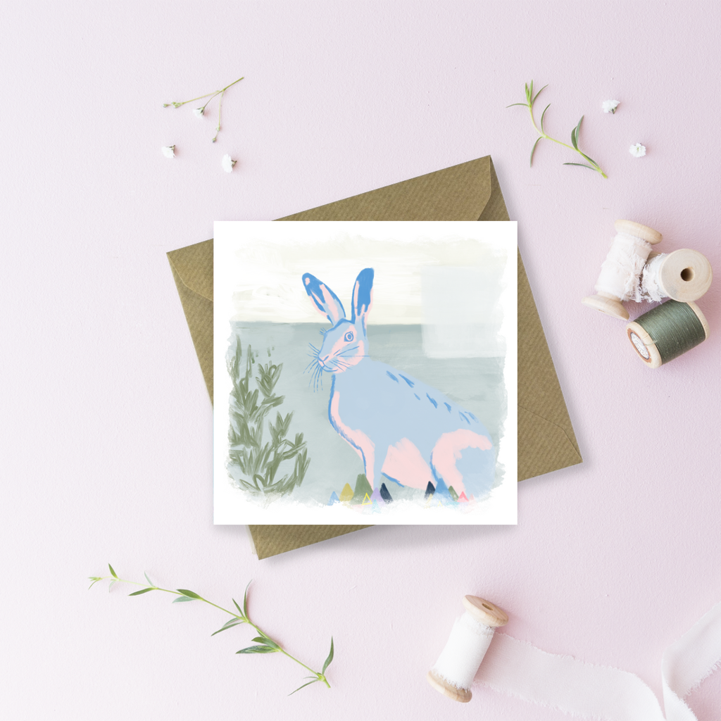 BRIDGET (Hare) Greetings Card