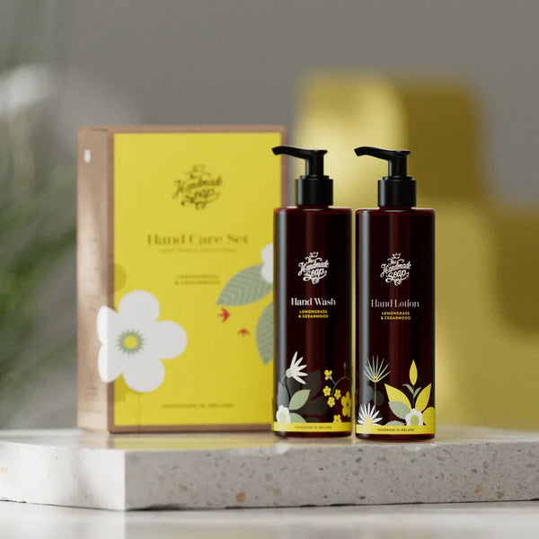 The Handmade Soap Company Hand Wash & Lotion Care Set Lemongrass & Cedarwood (NEW)