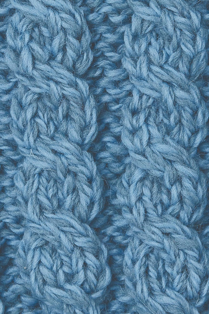 Aran Woollen Mills 100% Merino Poncho. Blue