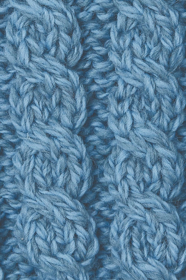 Aran Woollen Mills 100% Merino Poncho. Blue