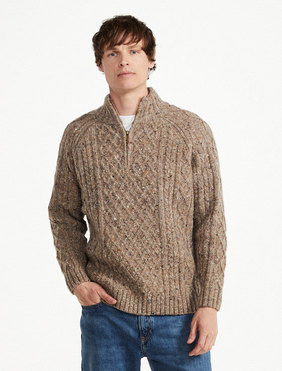 Aran Woollen Mills Donegal Aran Troyer - Light Honey